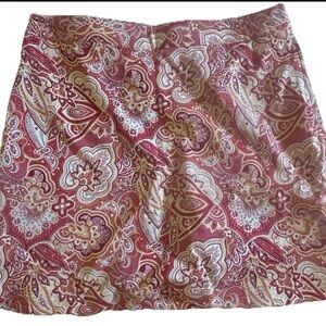 Paisley Print Women's Skort  Greg Norman tennis golf adjustable waist